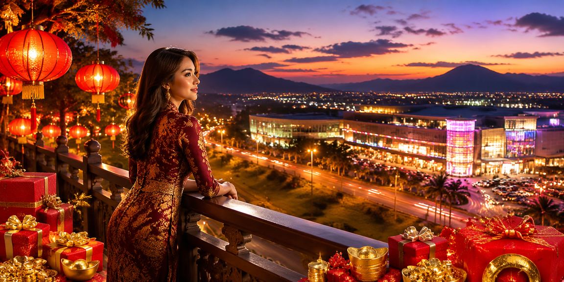 Suasana pertaruhan perayaan bergaya batik Malaysia